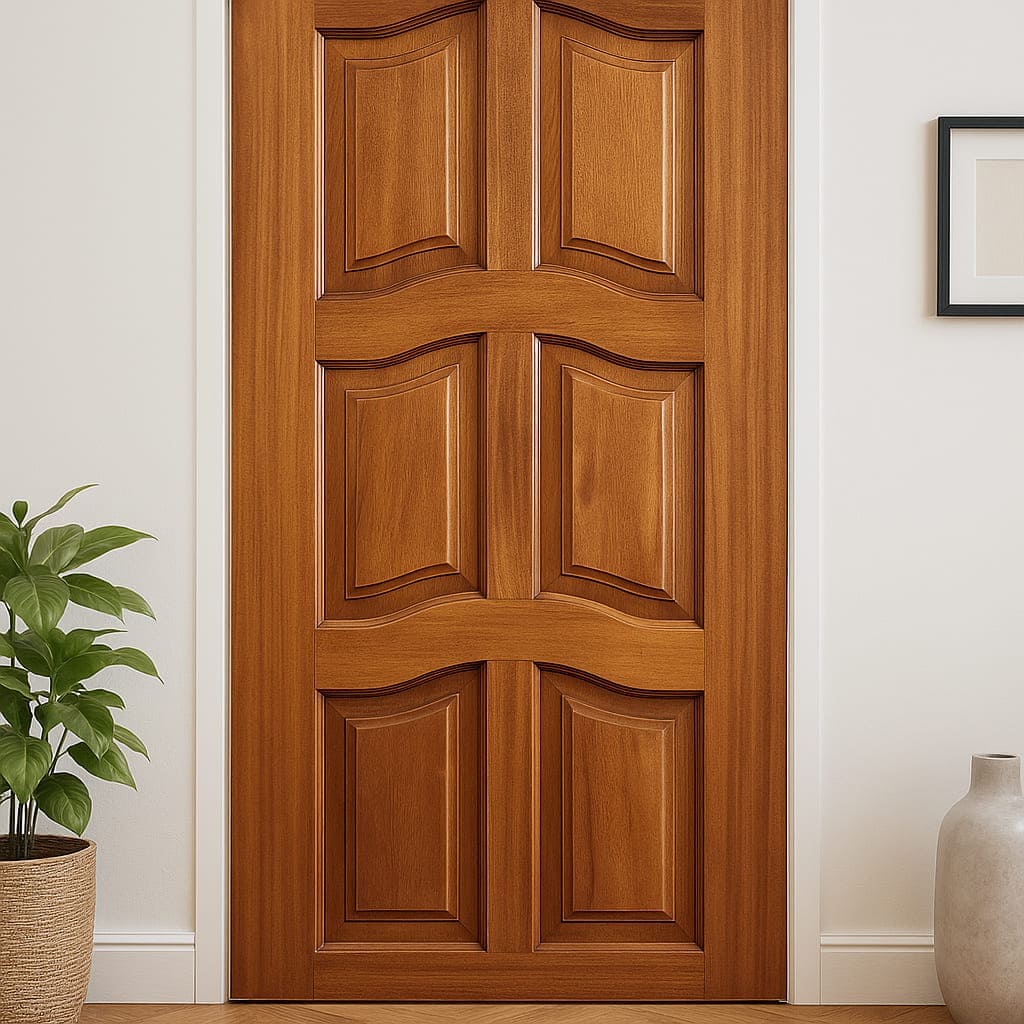 Puerta Doble Arco Caoba